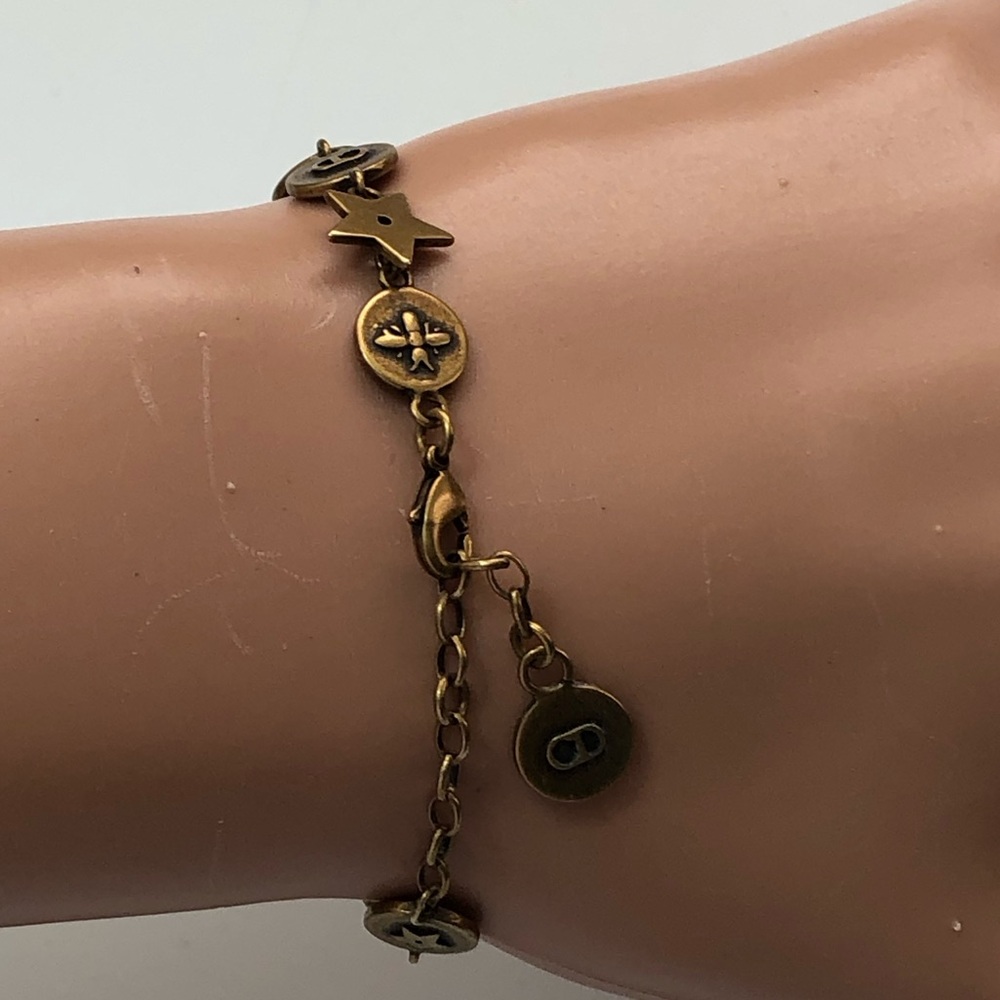Christian Dior Amulettes  D’amour Round & Start Charms Vtg Brass 7in - Picture 8 of 15